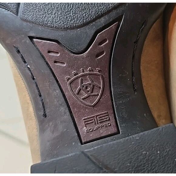 Ariat Western Boots Mens 11.5 Heritage R Toe Distressed Brown Style#34729 Cowboy - Picture 11 of 12